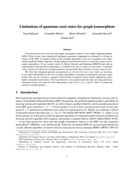 Limitations of Quantum Coset States for Graph Isomorphism
