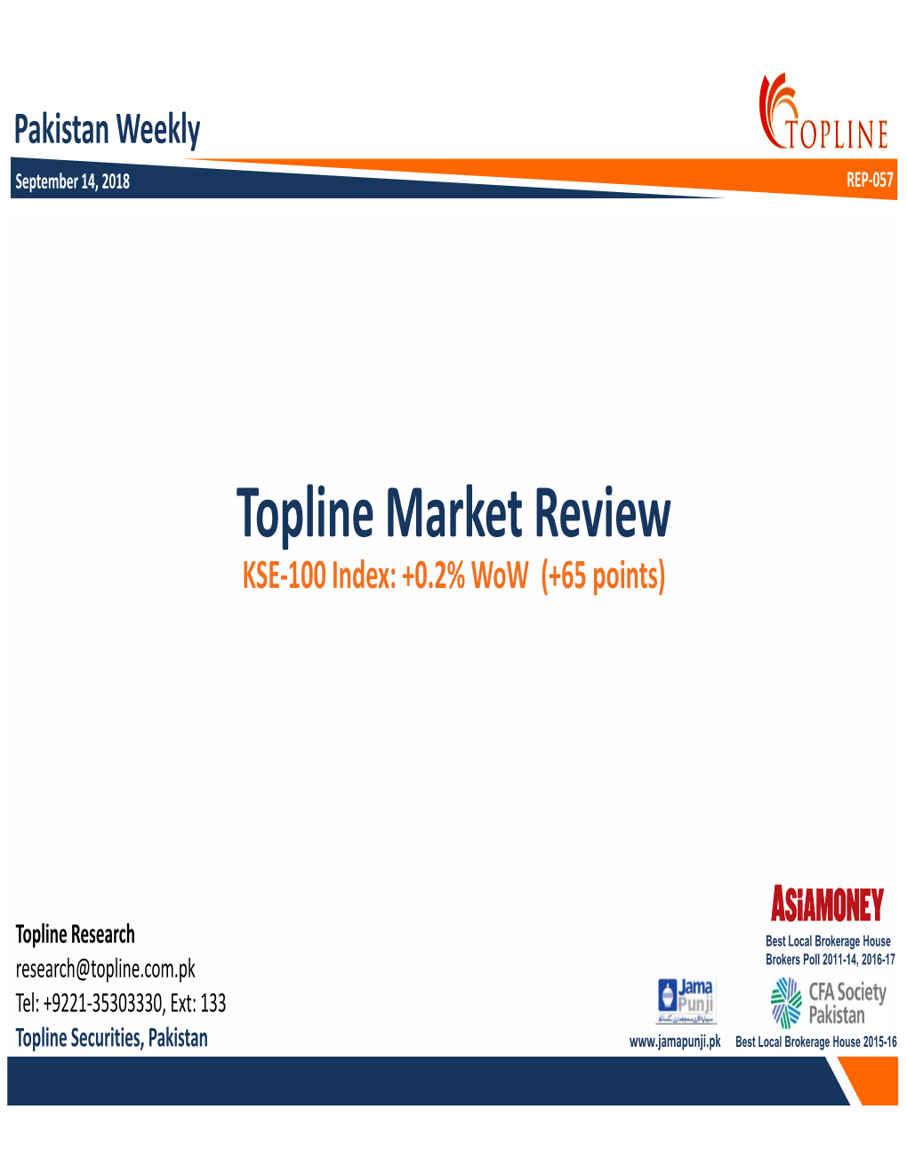 Topline Market Weekly Review