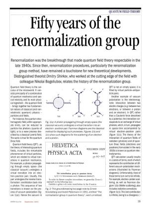 Fifty Years of the Renormalization Group