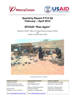 Second Quarterly Report for Usg Fy 2011