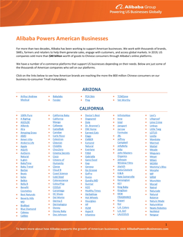 Alibaba Powers American Businesses