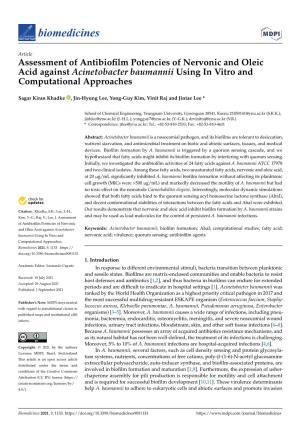 Assessment of Antibiofilm Potencies of Nervonic and Oleic Acid Against