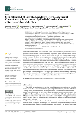 Clinical Impact of Lymphadenectomy After Neoadjuvant Chemotherapy in Advanced Epithelial Ovarian Cancer: a Review of Available Data