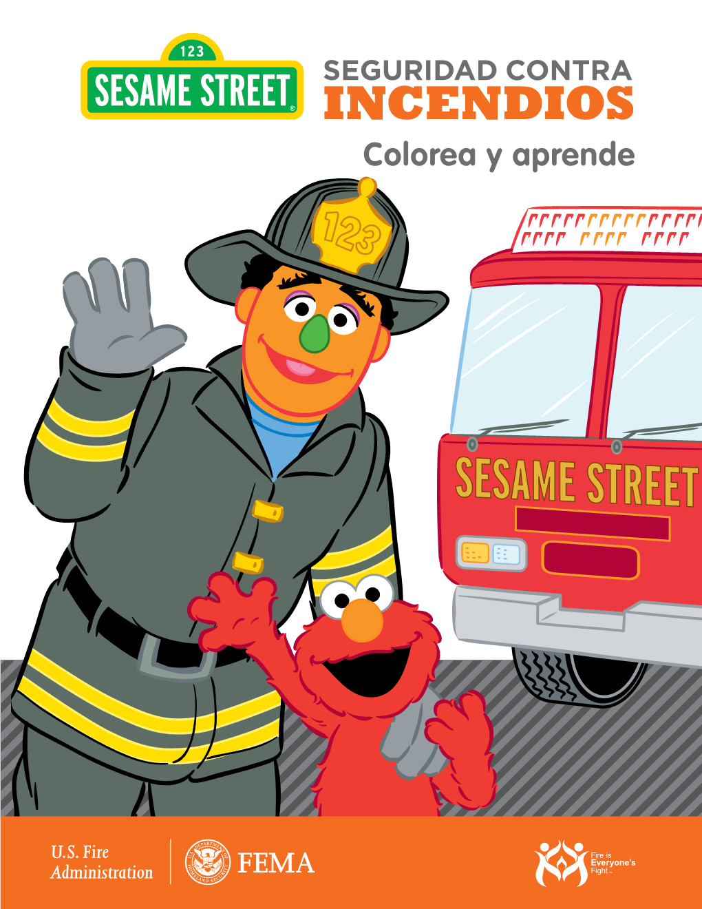 Sesame Street Seguridad Contra Incendios Colorea Y Aprende