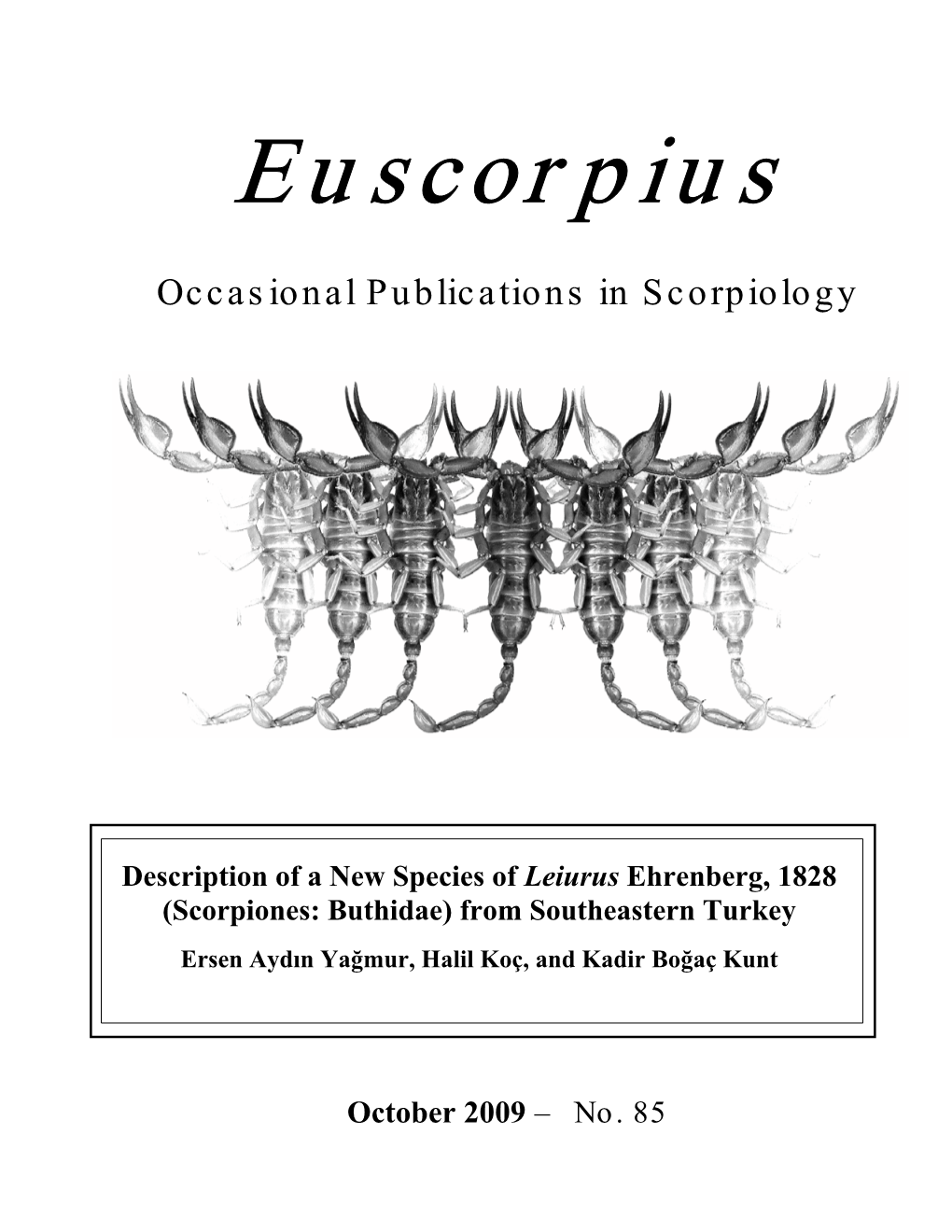 Euscorpius. 2009