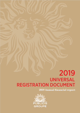 2019 UNIVERSAL REGISTRATION DOCUMENT -Financial Report