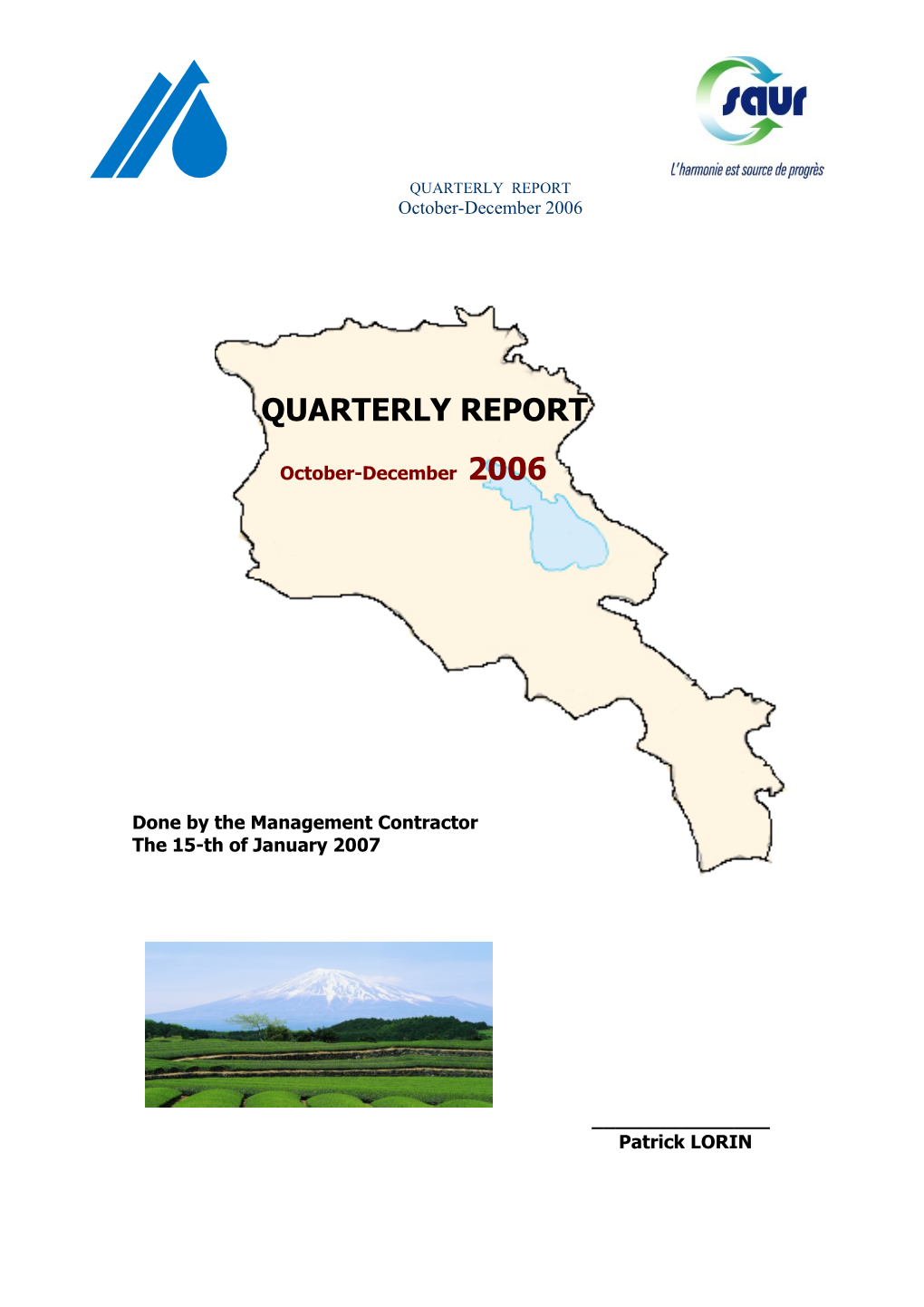 QUARTERLY REPORT October-December 2006