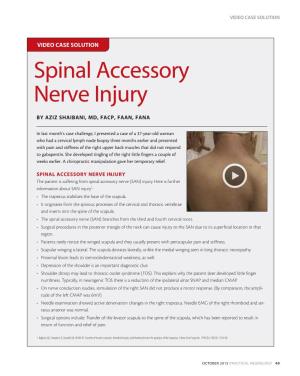 Spinal Accessory Nerve Injury