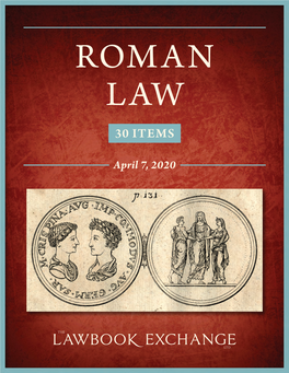 Roman Law: 30 Items