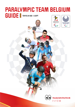 Paralympic Team Belgium Guide Tokyo 24 Aug - 5 Sept