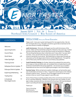 January 2018 | Vol. 16 | Issue 1 Northeast Iowa Council | Boy Scouts of America