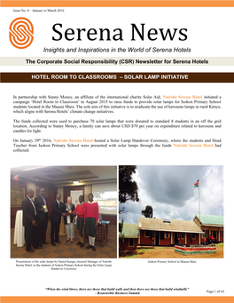 Serena News Insights and Inspirations in the World of Serena Hotels