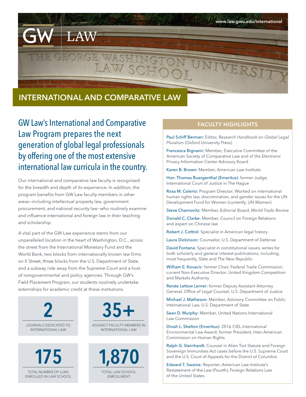 GW Law's International and Comparative Law Program