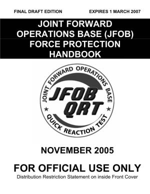 (Jfob) Force Protection Handbook