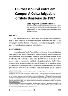 A Coisa Julgada E O Título Brasileiro De 1987