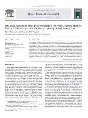 Land Cover Classification of Tundra Environments in the Arctic Lena