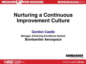 Achieving Excellence System Bombardier Aerospace � Bombardier Commercial Aircra