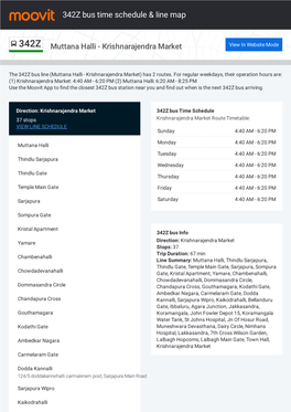 342Z Bus Time Schedule & Line Route