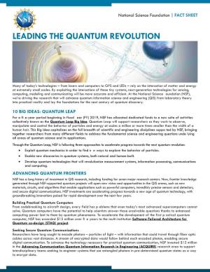 The Quantum Leap Big Idea