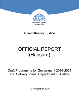 OFFICIAL REPORT (Hansard)