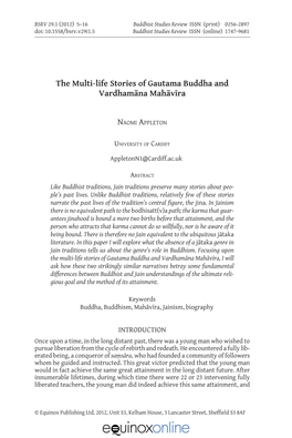 The Multi-Life Stories of Gautama Buddha and Vardhamāna Mahāvīra