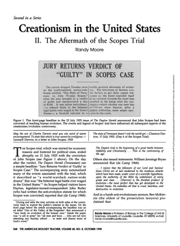 II. the Aftermath of the Scopes Trial Randy Moore