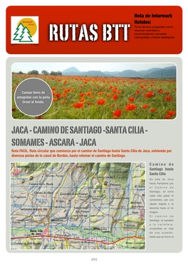 JACA - CAMINO DE SANTIAGO -SANTA CILIA - SOMAMES - ASCARA - JACA Ruta FACIL
