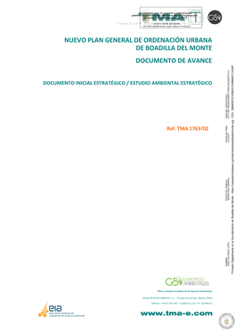 Nuevo Plan General De Ordenación Urbana De Boadilla Del Monte Documento De Avance