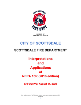 NFPA 13R (2016 Edition)