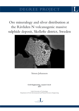Ore Mineralogy and Silver Distribution at the Rävliden N Volcanogenic Massive Sulphide Deposit, Skellefte District, Sweden
