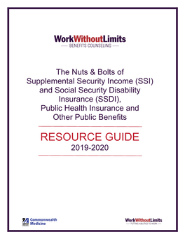 SSI/SSDI Resource Guide from Work Without