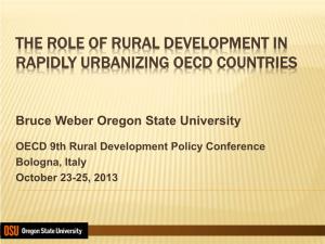 The Role of Rural Development in Rapidly Urbanizing Oecd Countries
