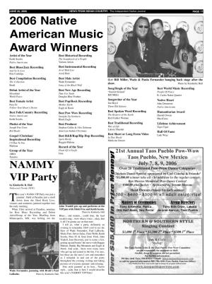 2006 Native American Music Award Winners