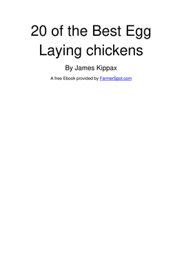 20 of the Best Egg Laying Chickens by James Kippax