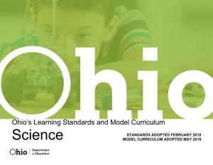 Ohio's Learning Standards and Model Curriculum for Science