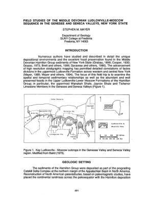 Field Studies of the Middle Devonian Ludlowville-Moscow Sequence in the Genesee and Seneca Valleys, New York State
