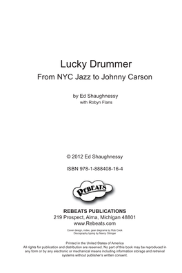 Lucky Drummer from NYC Jazz to Johnny Carson