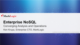 Introducing Enterprise Nosql