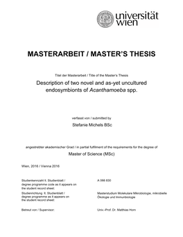 Masterarbeit / Master's Thesis