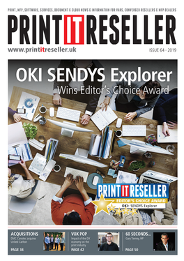 OKI SENDYS Explorer Wins Editor’S Choice Award