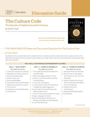 The Culture Code the Secrets of Highly Successful Groups by Daniel Coyle