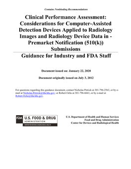 Clinical Performance Assessment: Considerations for Computer