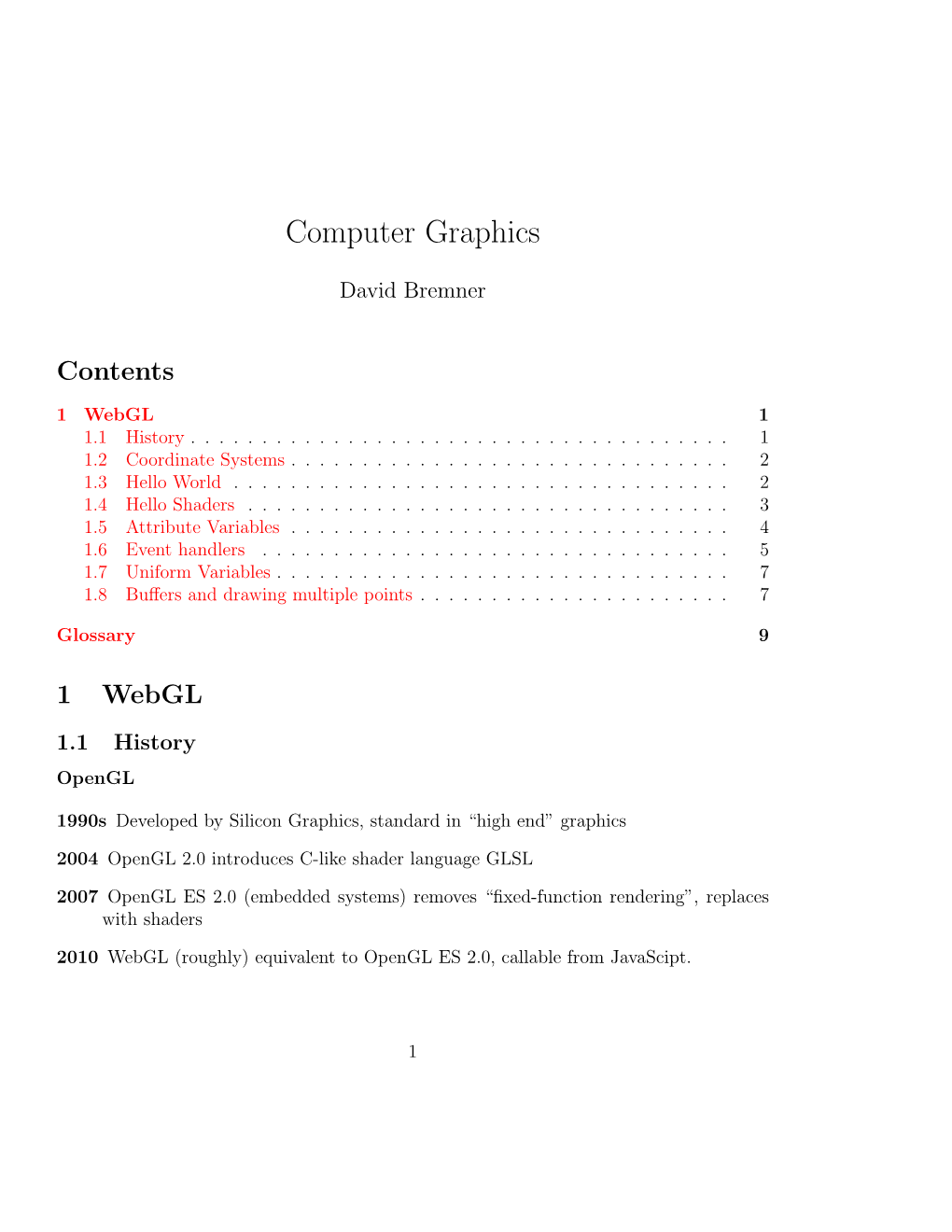 Computer Graphics