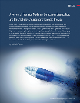 A Review of Precision Medicine, Companion Diagnostics, and the Challenges Surrounding Targeted Therapy