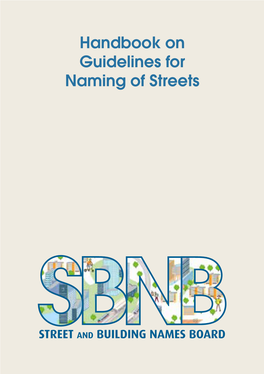 SBNB Handbook on Guidelines for Naming of Streets