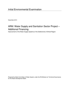 45299-001: Improvement of the Water Supply Systems of the Settlements