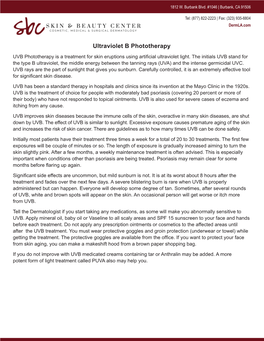 Ultraviolet B Phototherapy