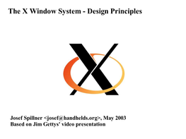 The X Window System - Design Principles