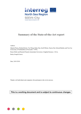 Summary of the State-Of-The-Art Report