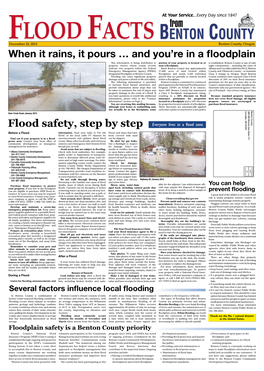 Flood Facts from Benton County December 23, 2013 • Flood Facts from Benton County 3 a Few Steps Now Will Prevent Damage Later Branches